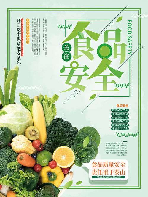 關(guān)注食品安全簡(jiǎn)約海報(bào)